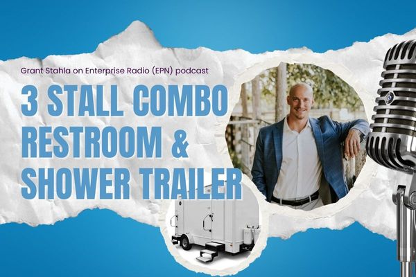 Back on Enterprise Radio: All About Our 3-Stall Combo Restroom & Shower Trailers!
