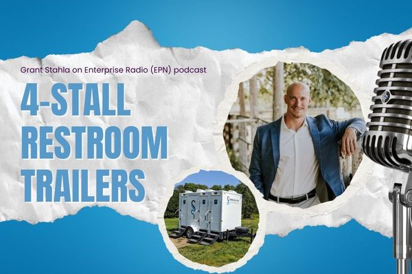Back on Enterprise Radio: Spotlight on Our 4-Stall Restroom Trailers!