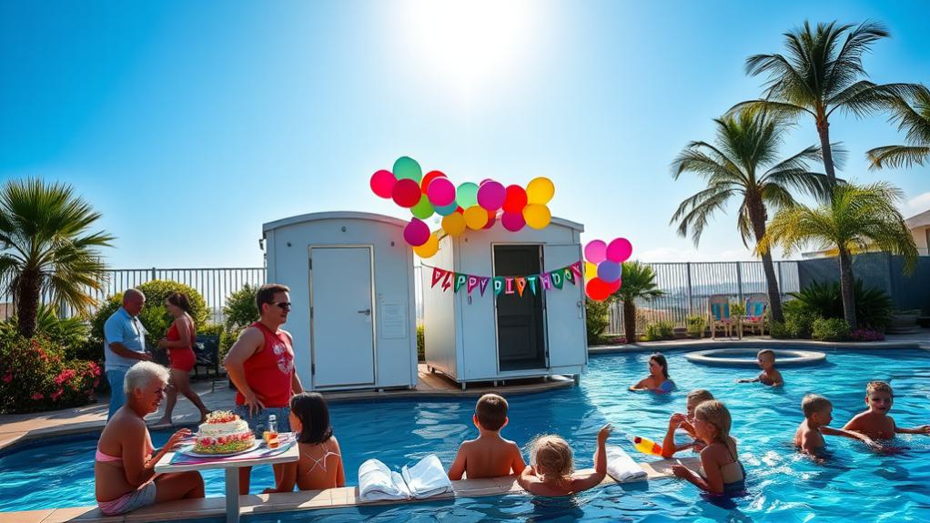 celebrations by the pool